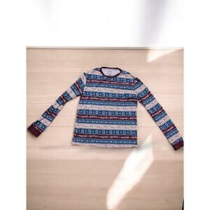 HARRY POTTER Burgundy Pajamas Long Sleeve Shirt 100% Cotton Medium